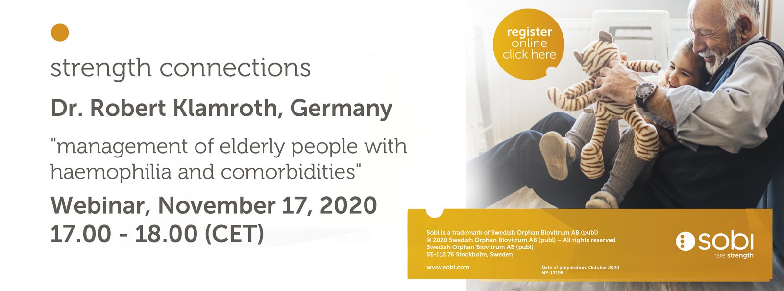 Webinar: Strength connections "Management of elderly people with haemophilia and comorbidities"