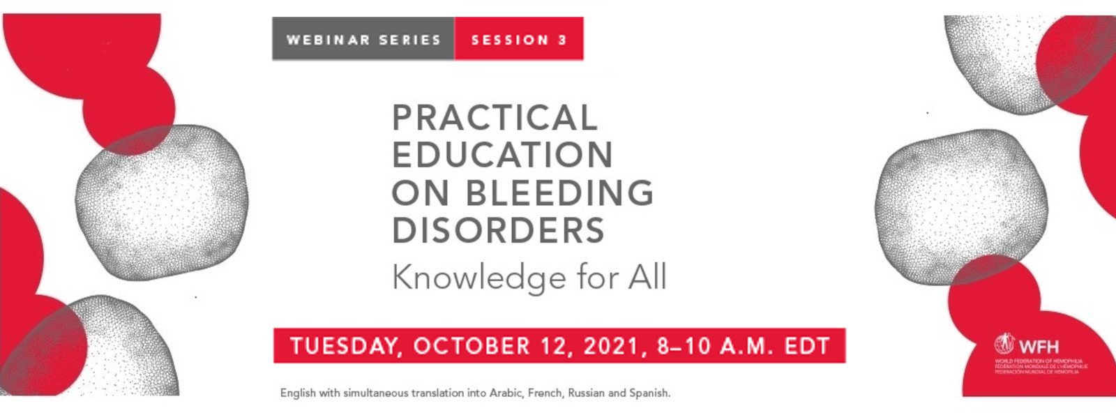 W konferencyjnym tle 'Practical Education on Bleeding Disorders. Knowledge for all'