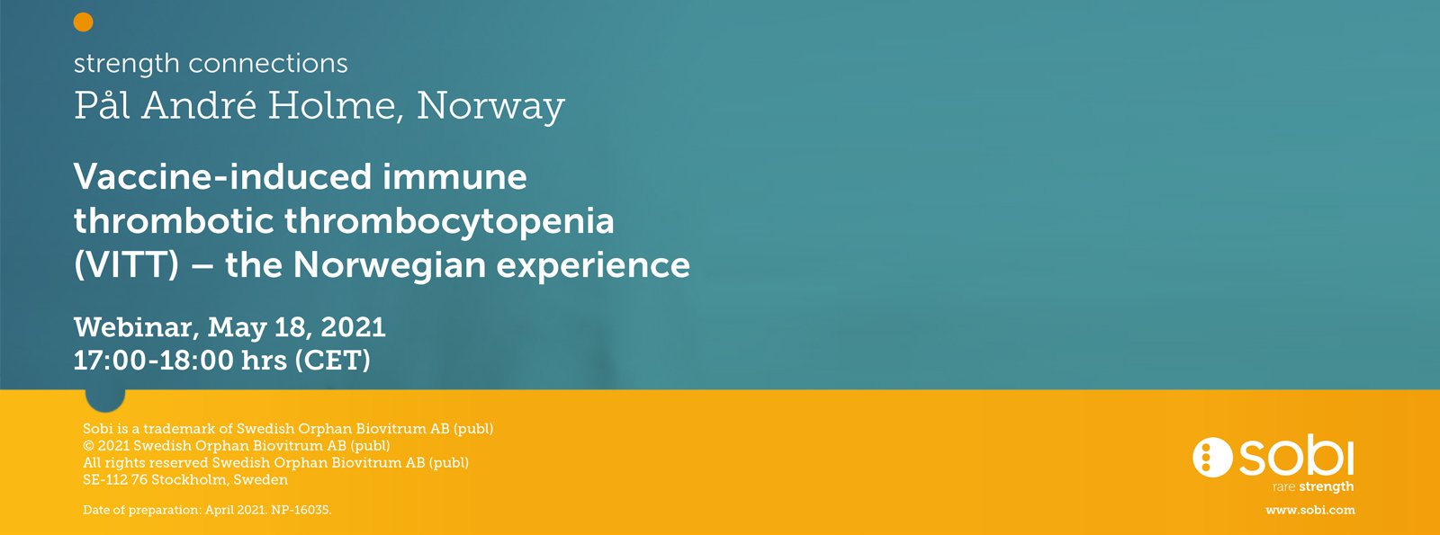 Webinar: Vaccine-induced immune thrombotic thrombocytopenia (VITT) – the Norwegian experience